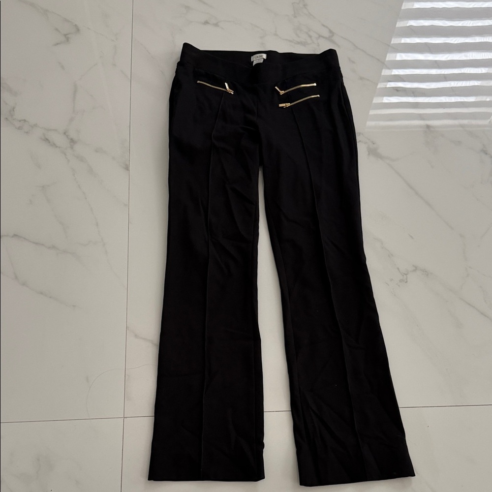 Cache Black Trousers with Gold Accents